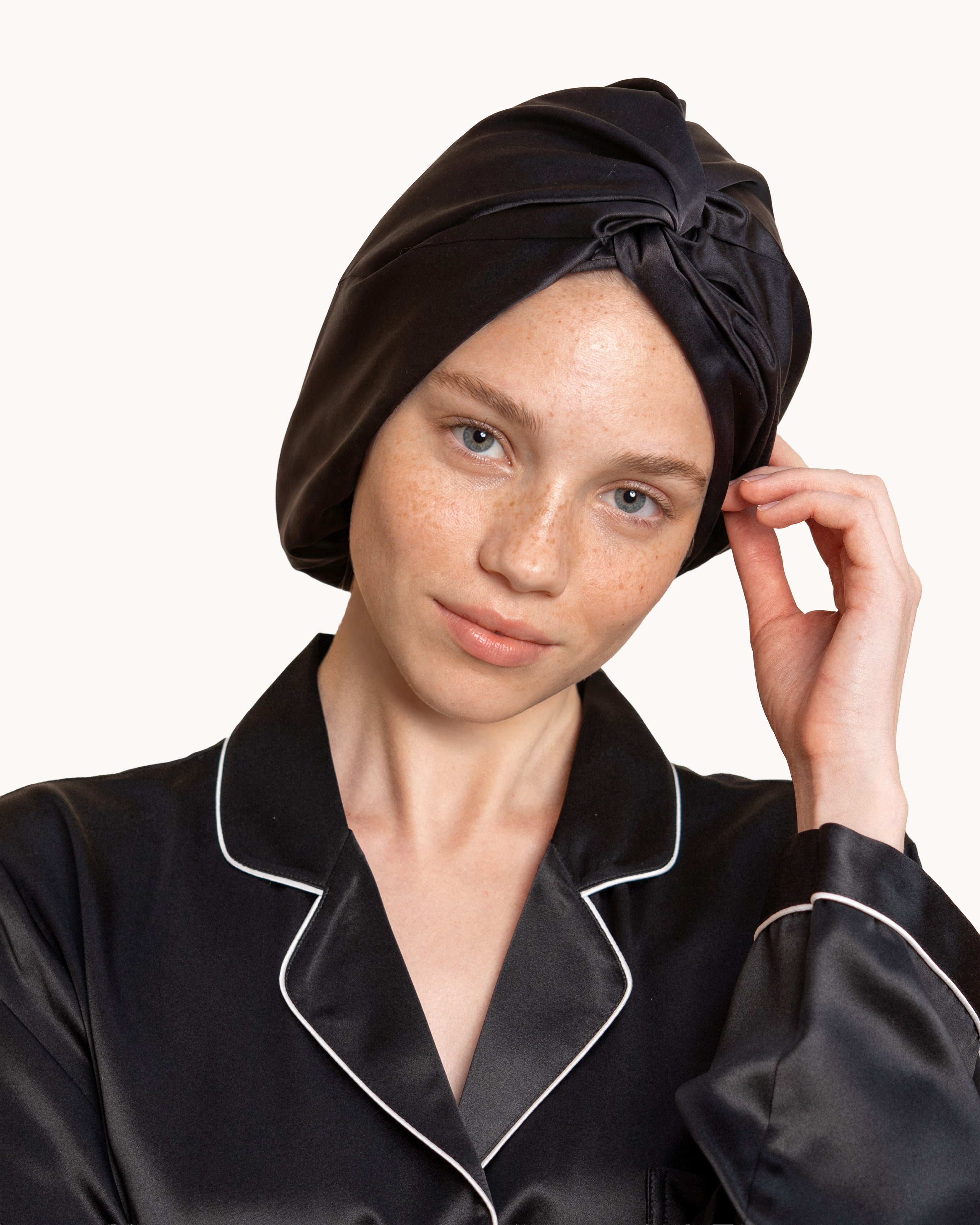 Black Silk Bonnet