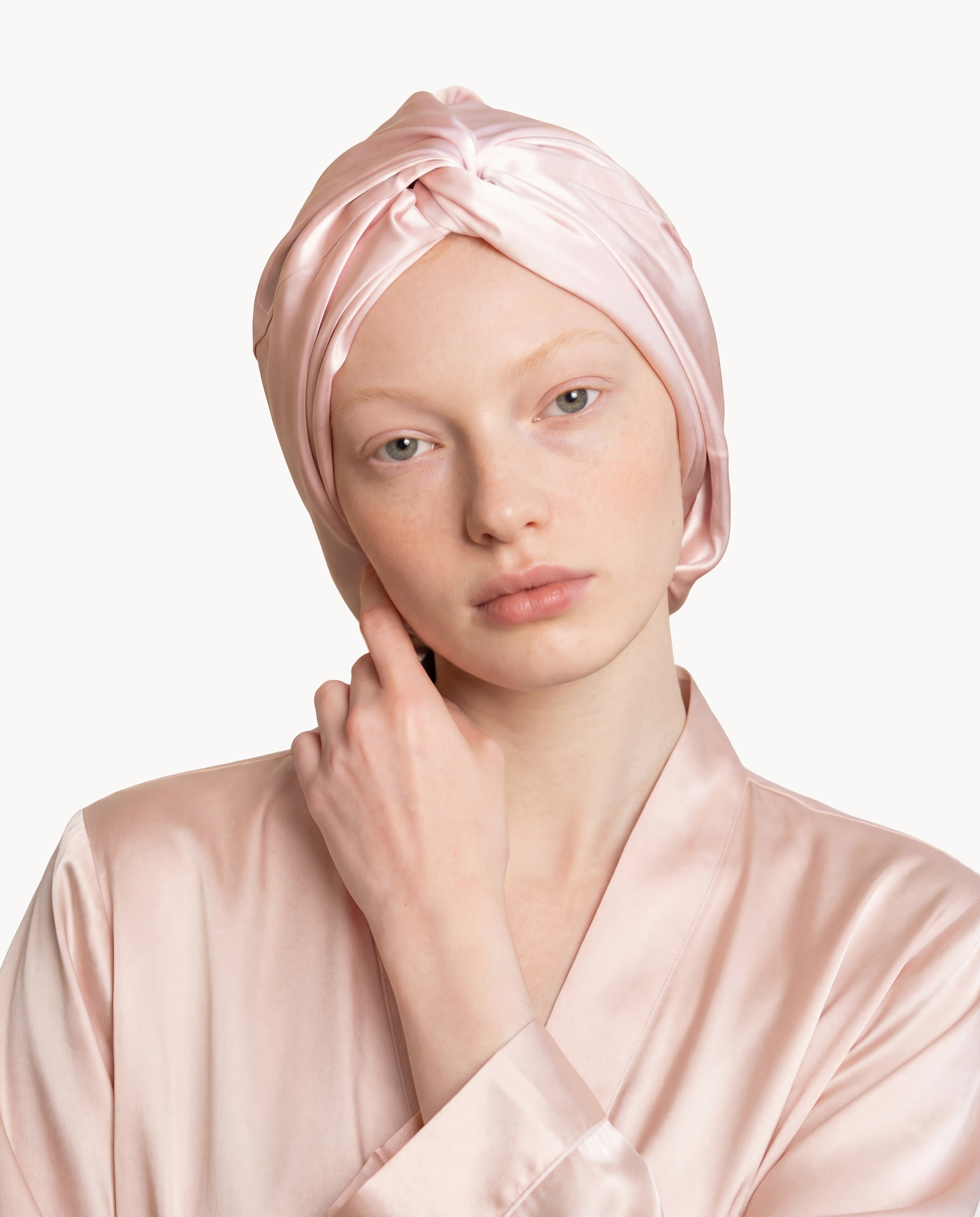 Light Pink Silk Bonnet
