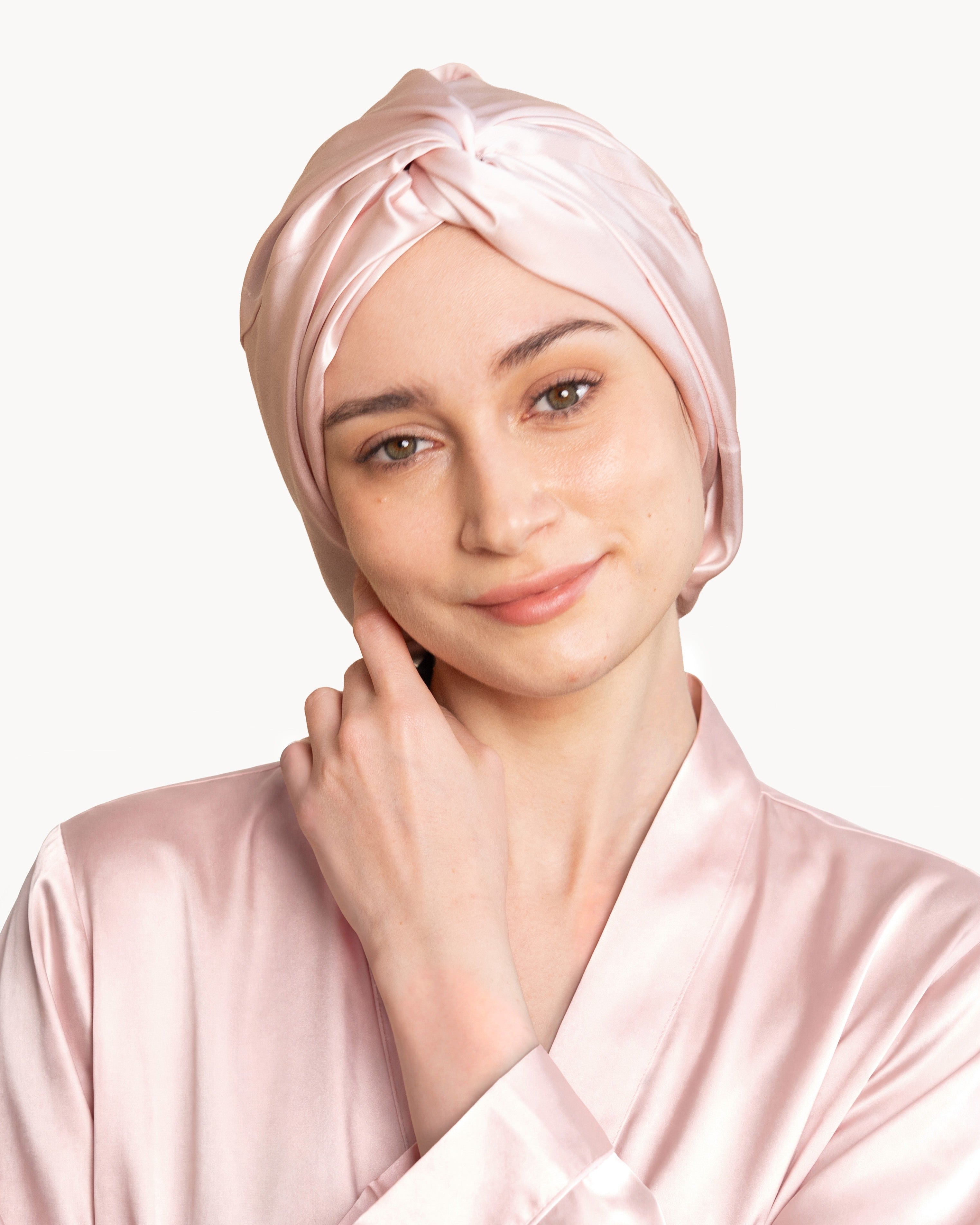 Light Pink Silk Bonnet