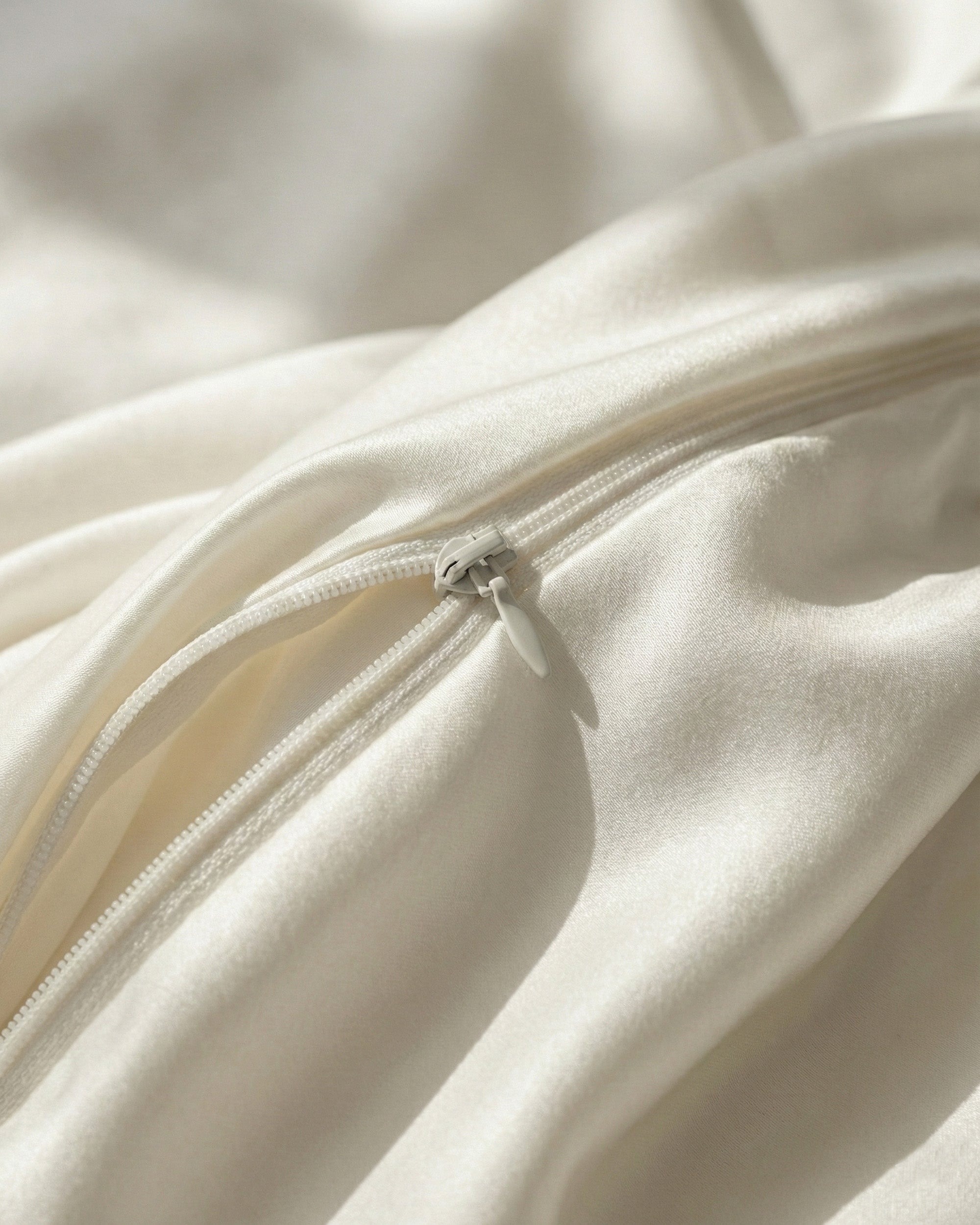 Ivory Silk Duvet Cover