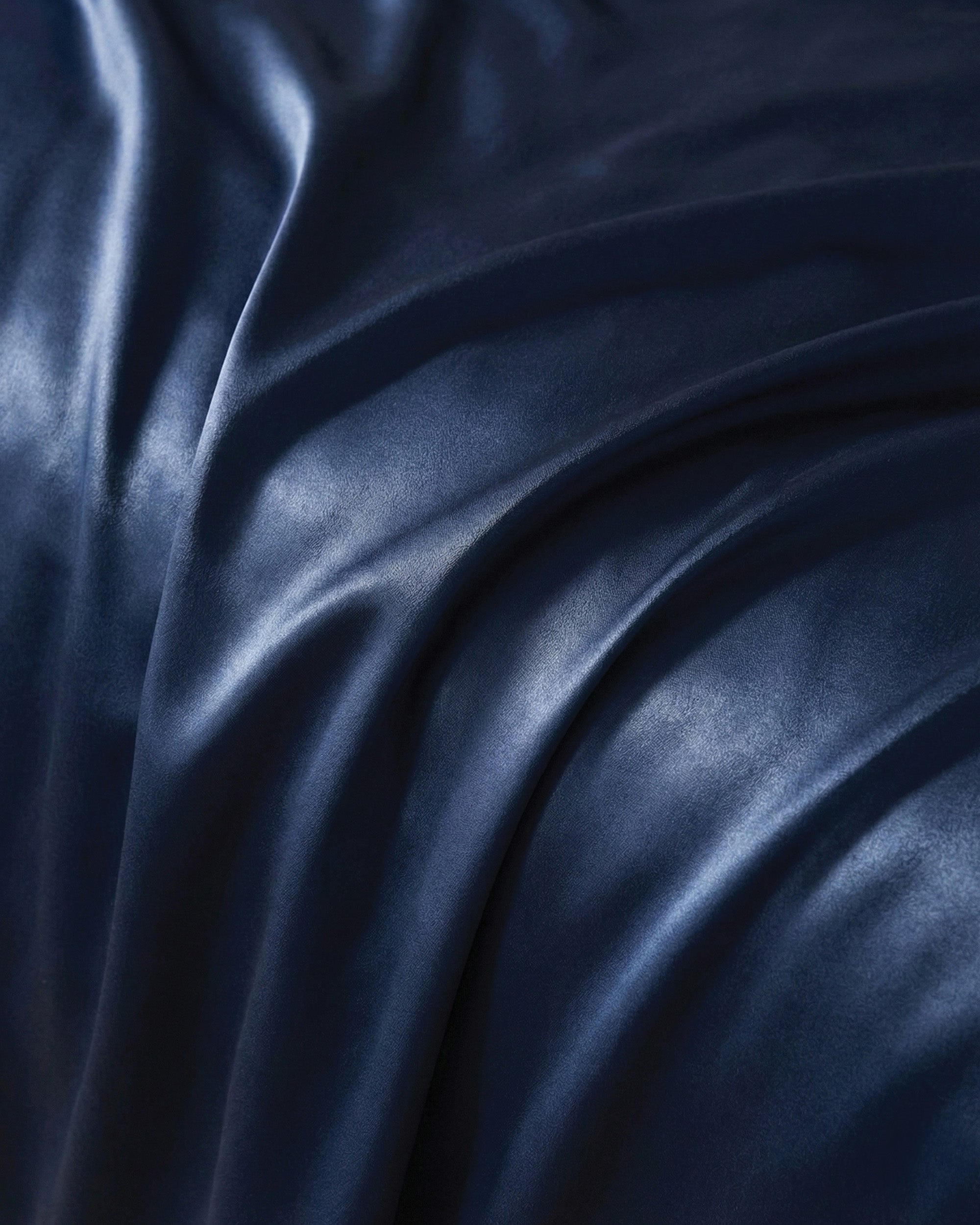 Navy Silk Duvet Cover