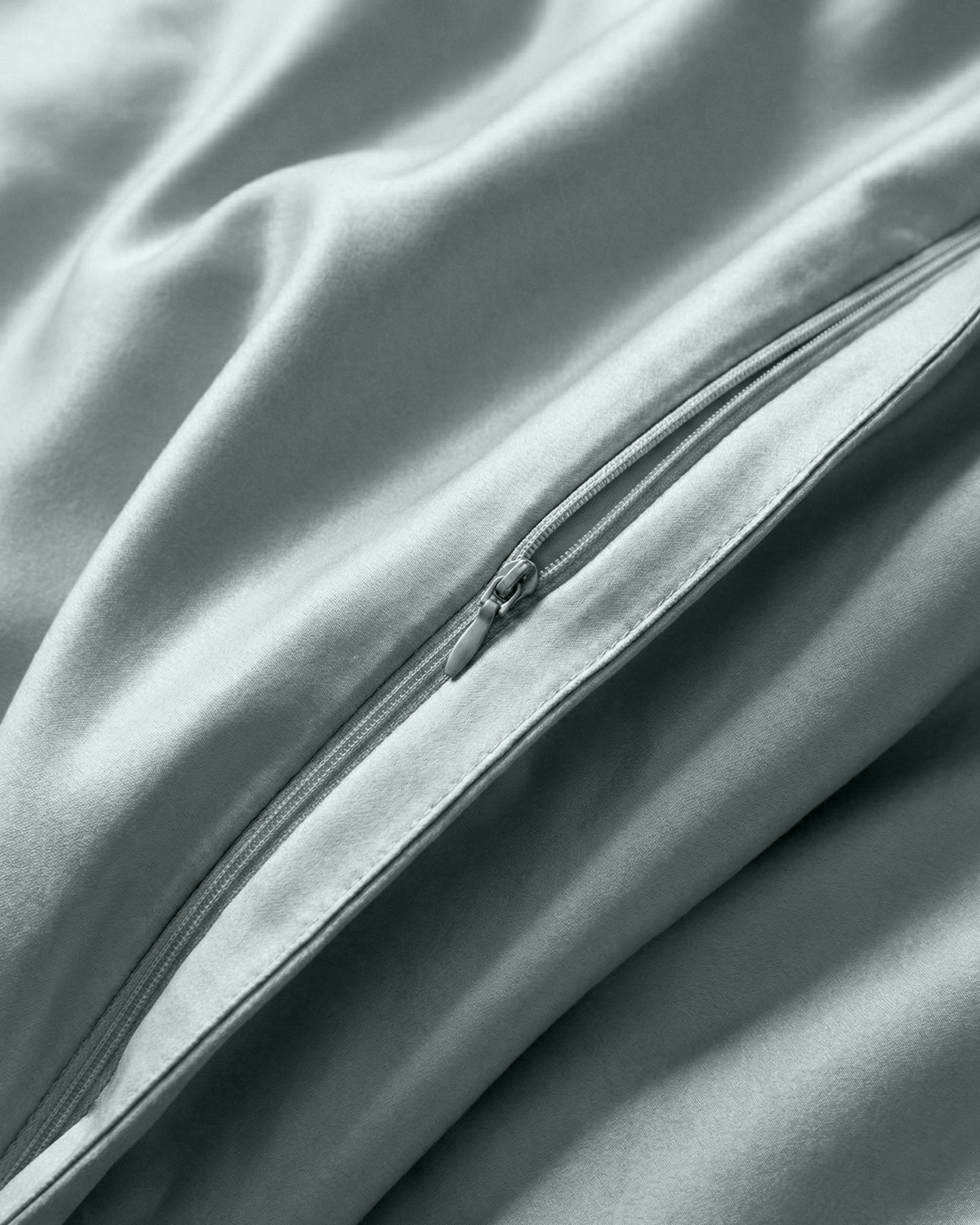 Silver Silk Duvet Cover