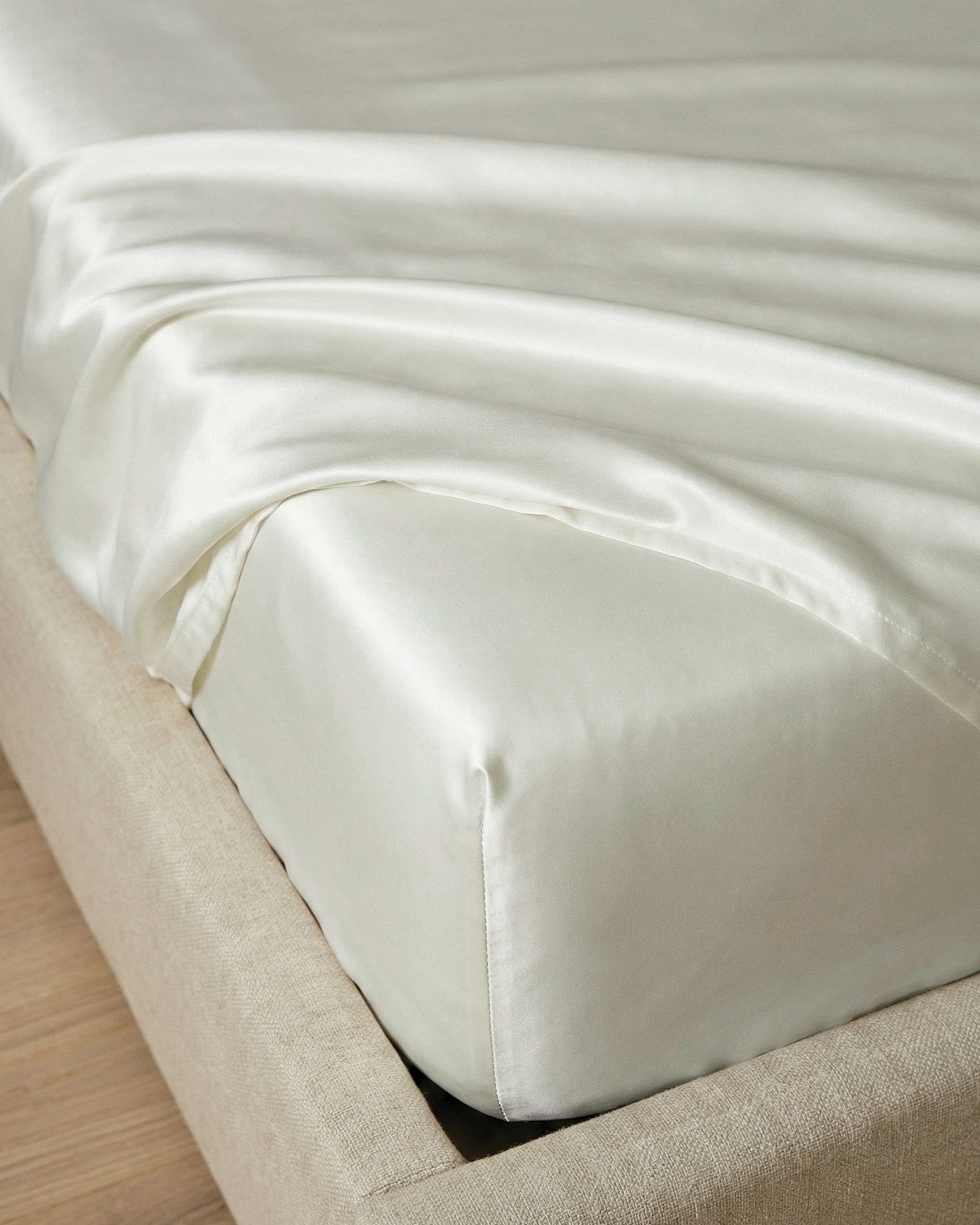 Ivory Silk Fitted Sheet