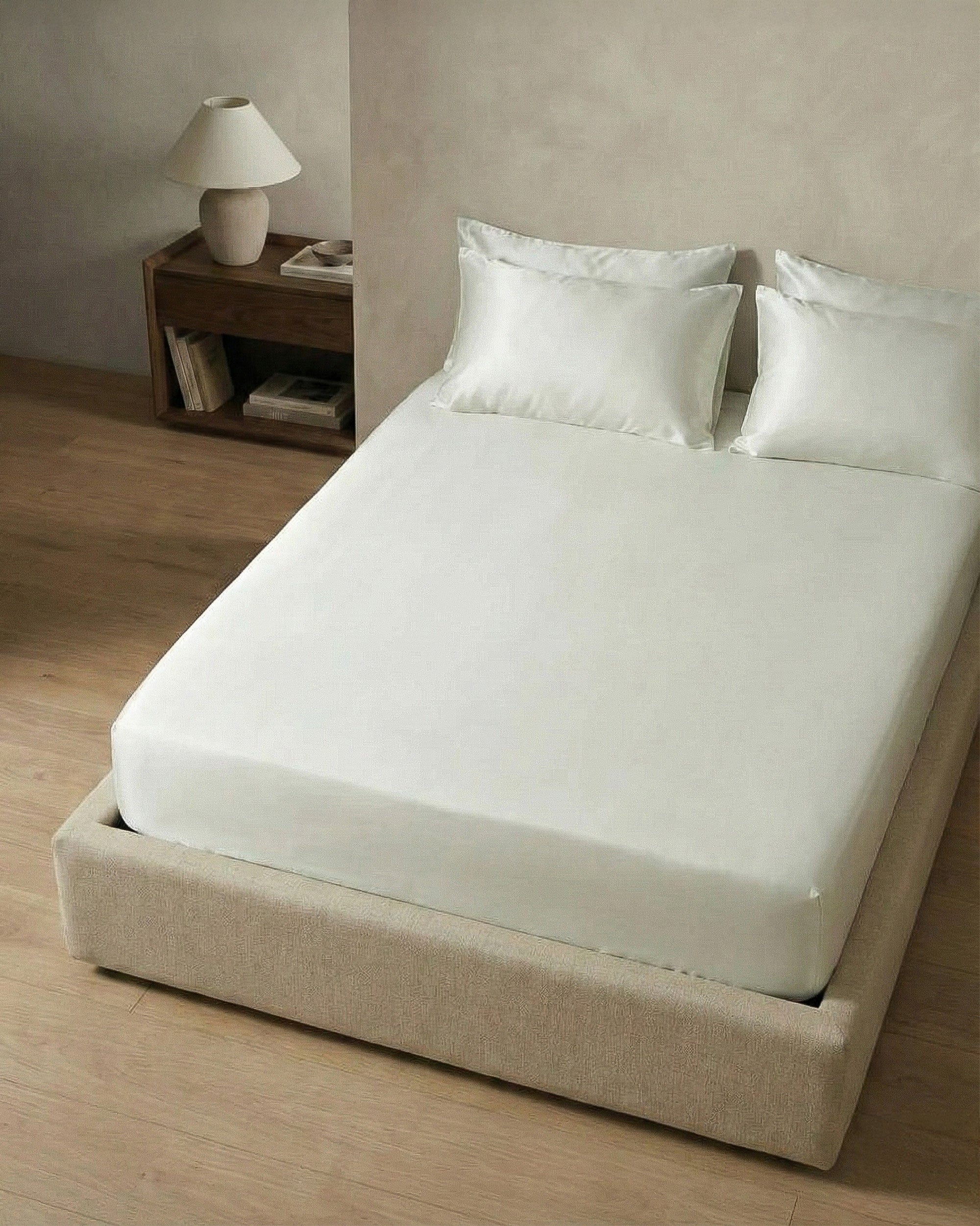 Ivory Silk Fitted Sheet