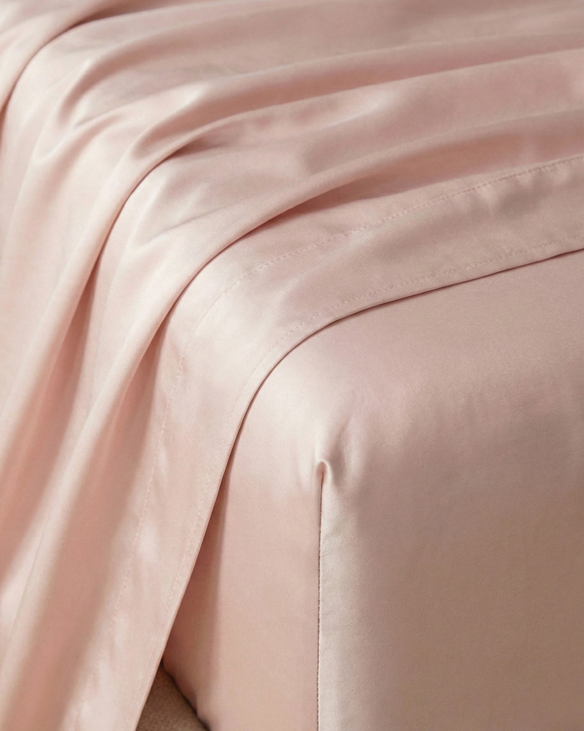 Light Pink Silk Fitted Sheet
