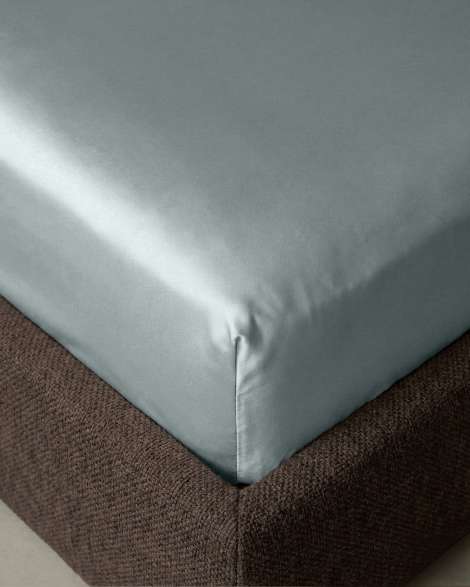 Silver Silk Fitted Sheet