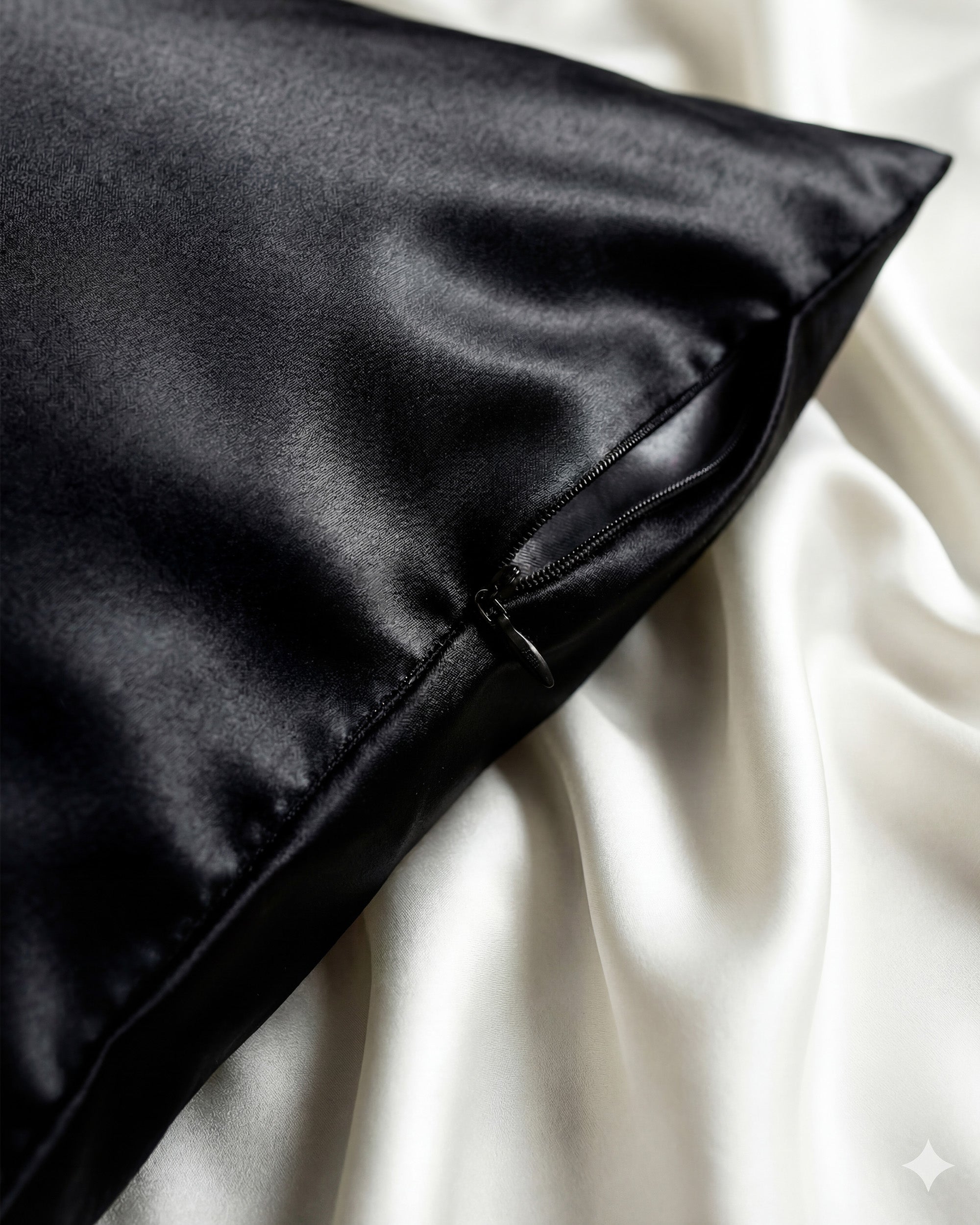 Black Silk Pillowcase