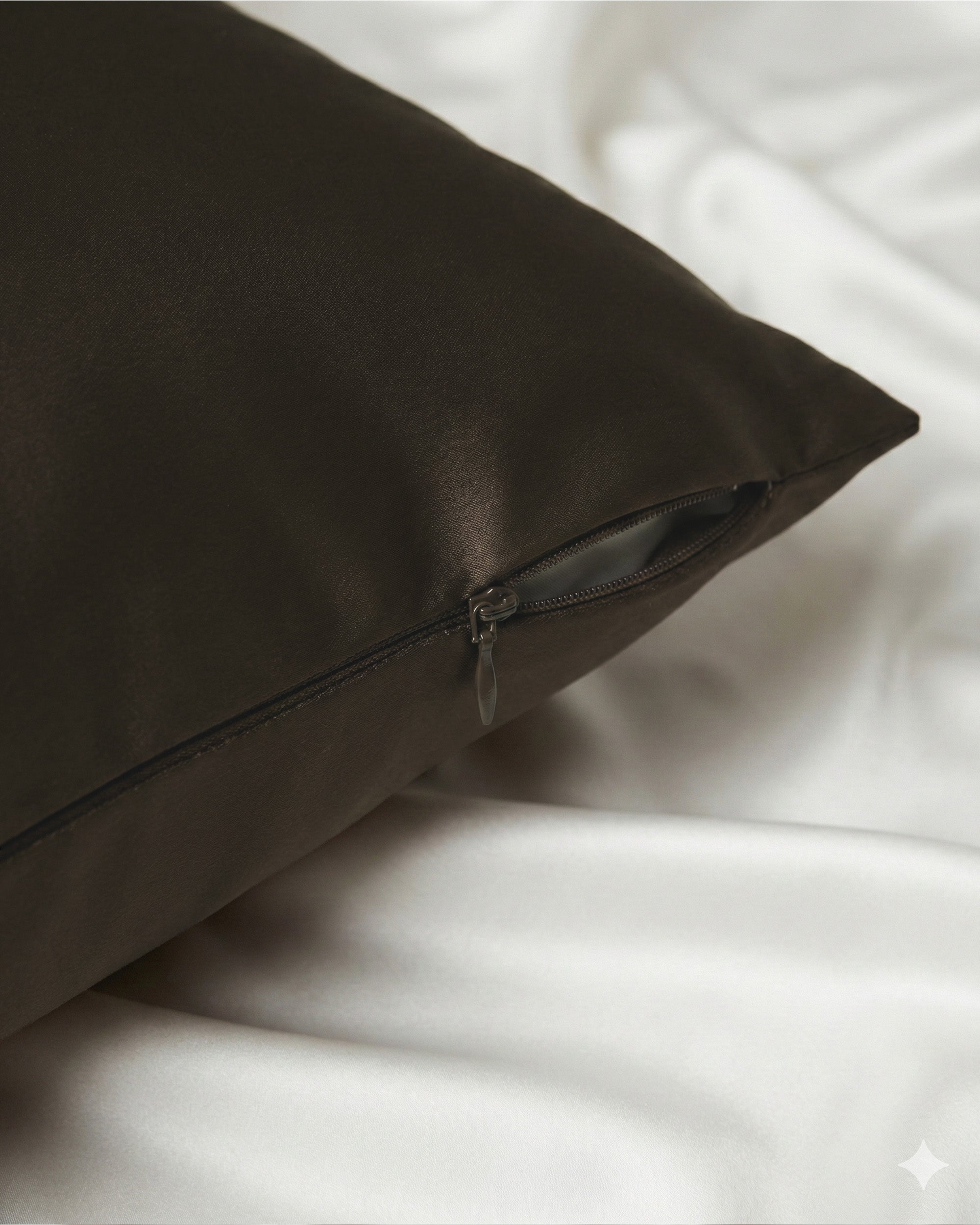 Brown Chocolate Silk Pillowcase