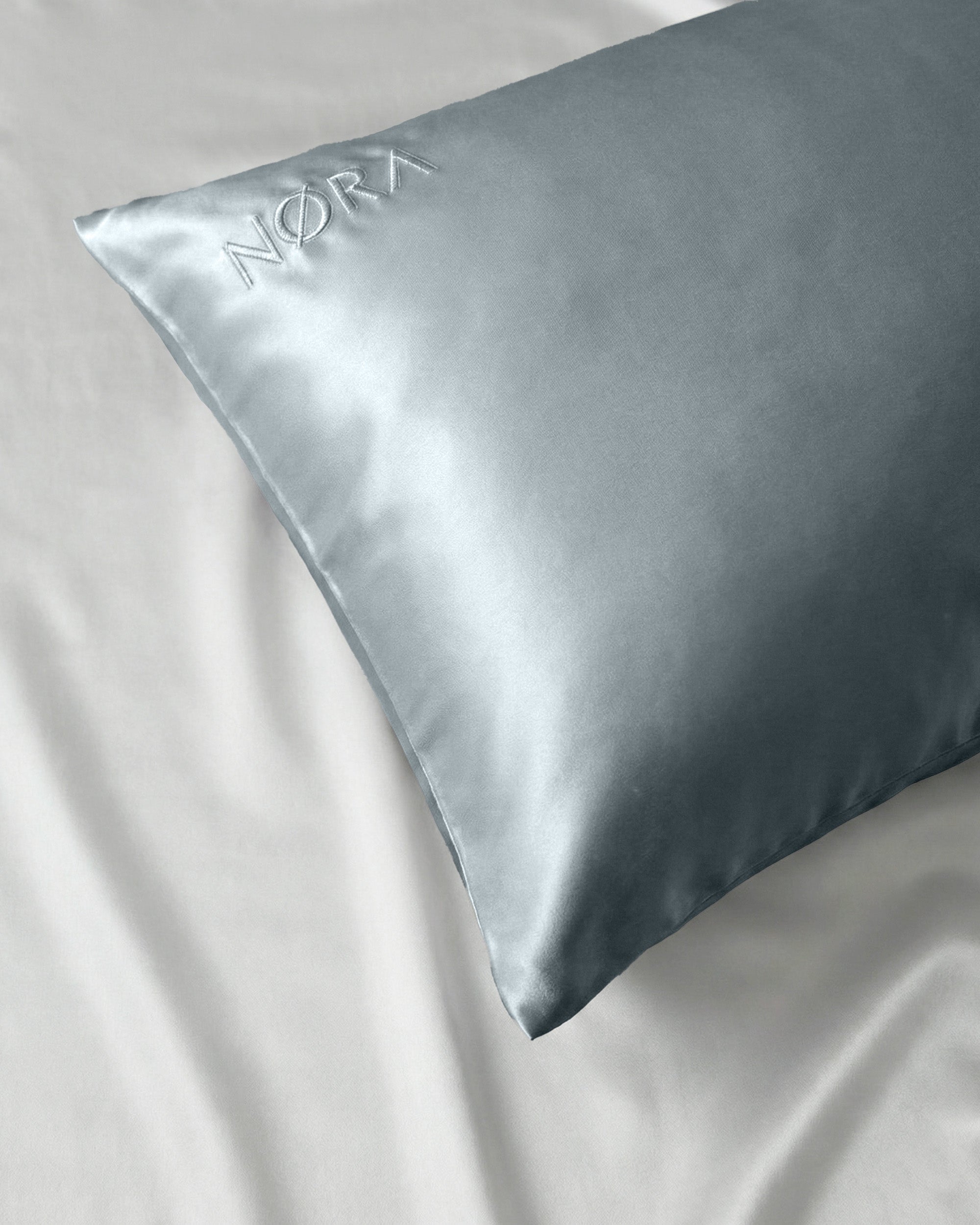 Silver Silk Pillowcase