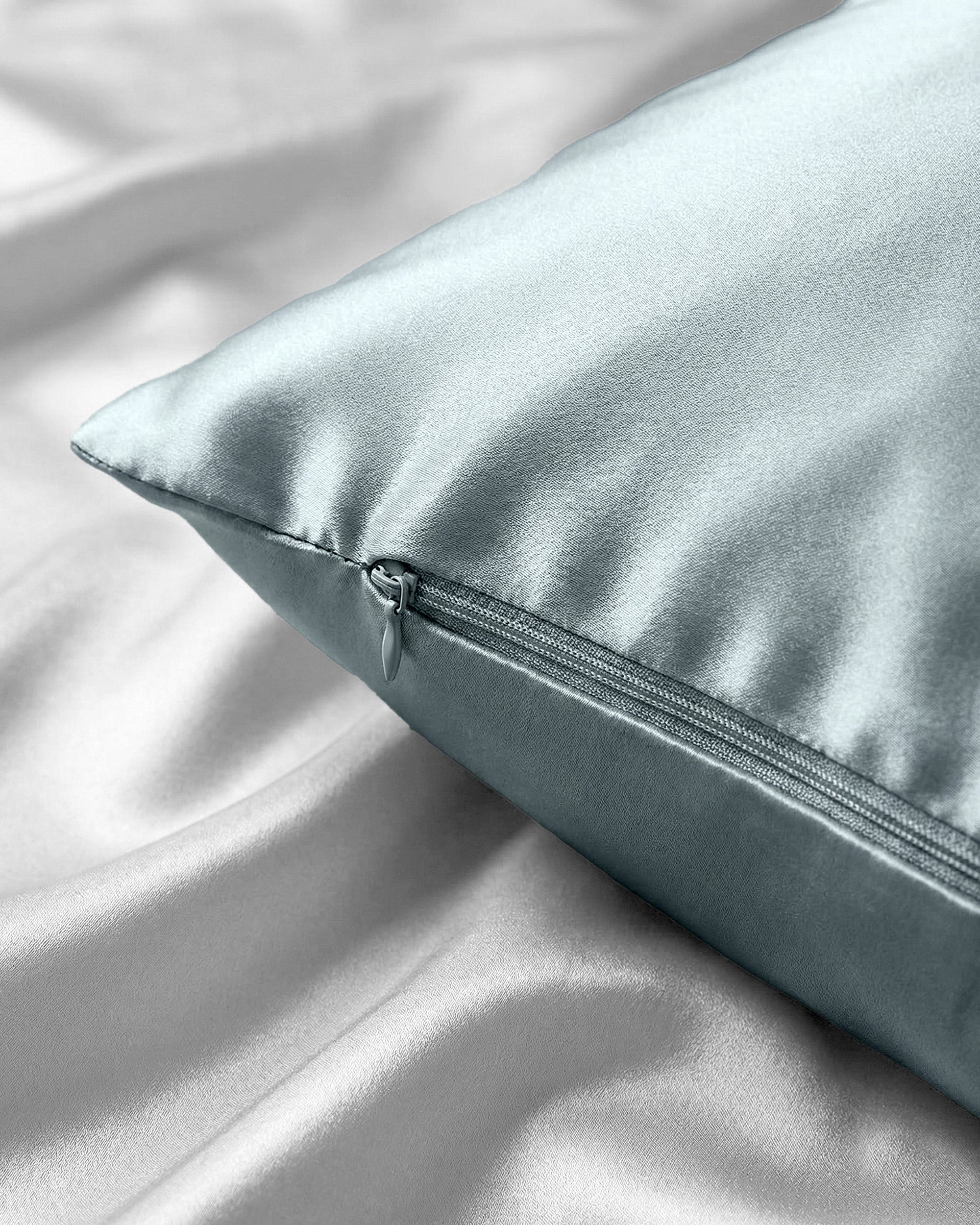 Silver Silk Pillowcase