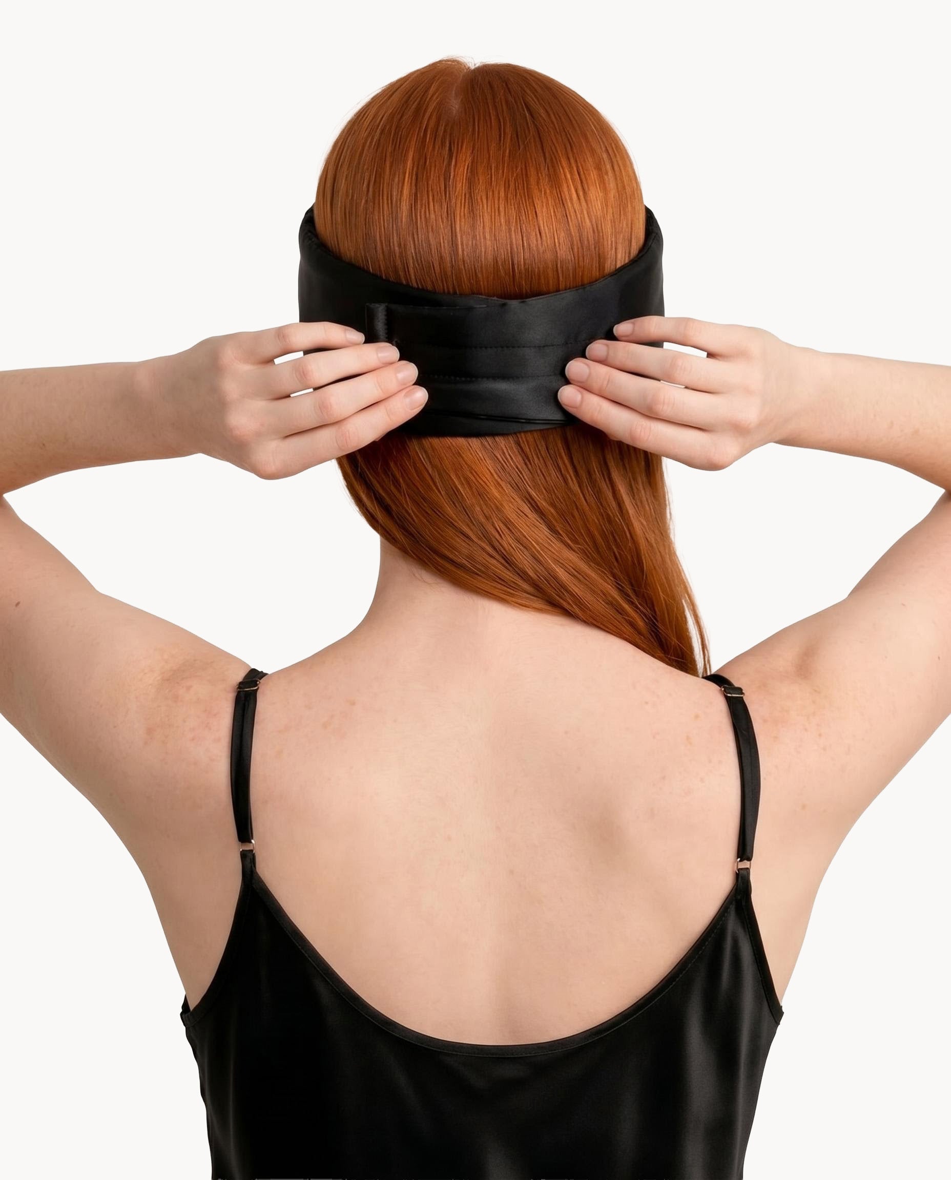Black Contoured Silk Sleep Mask