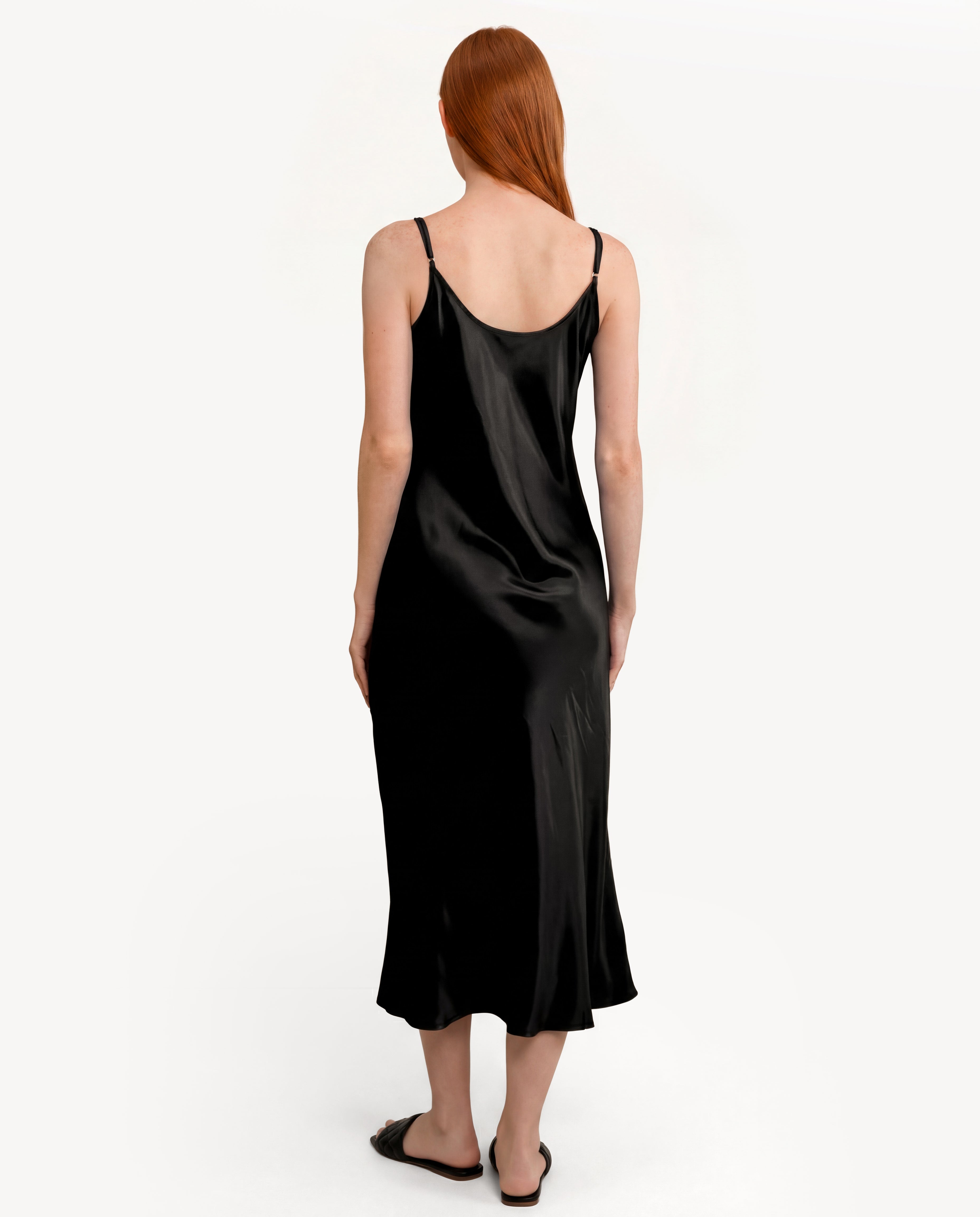 Black Silk Slip Dress