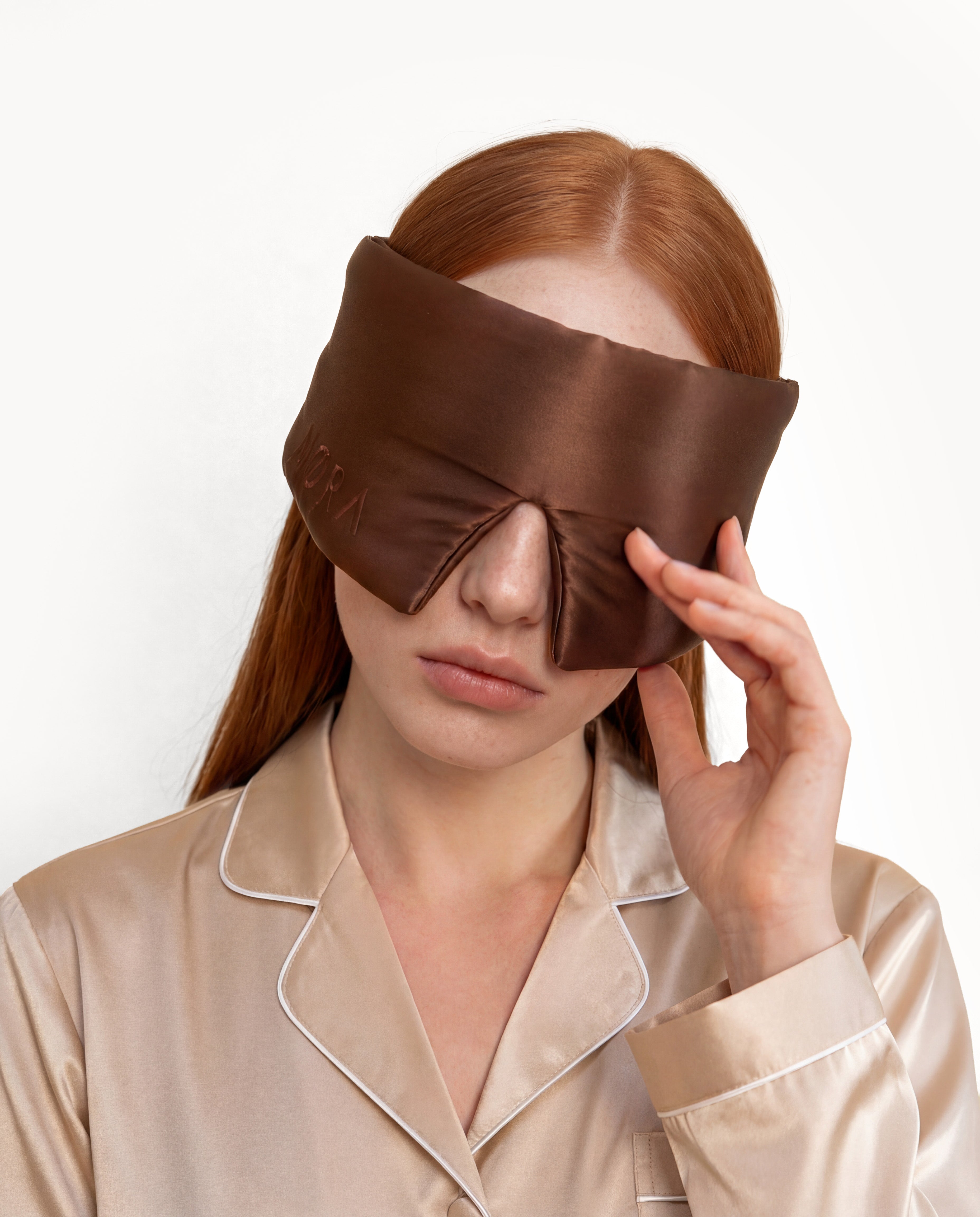 Brown Chocolate Silk Sleep Mask