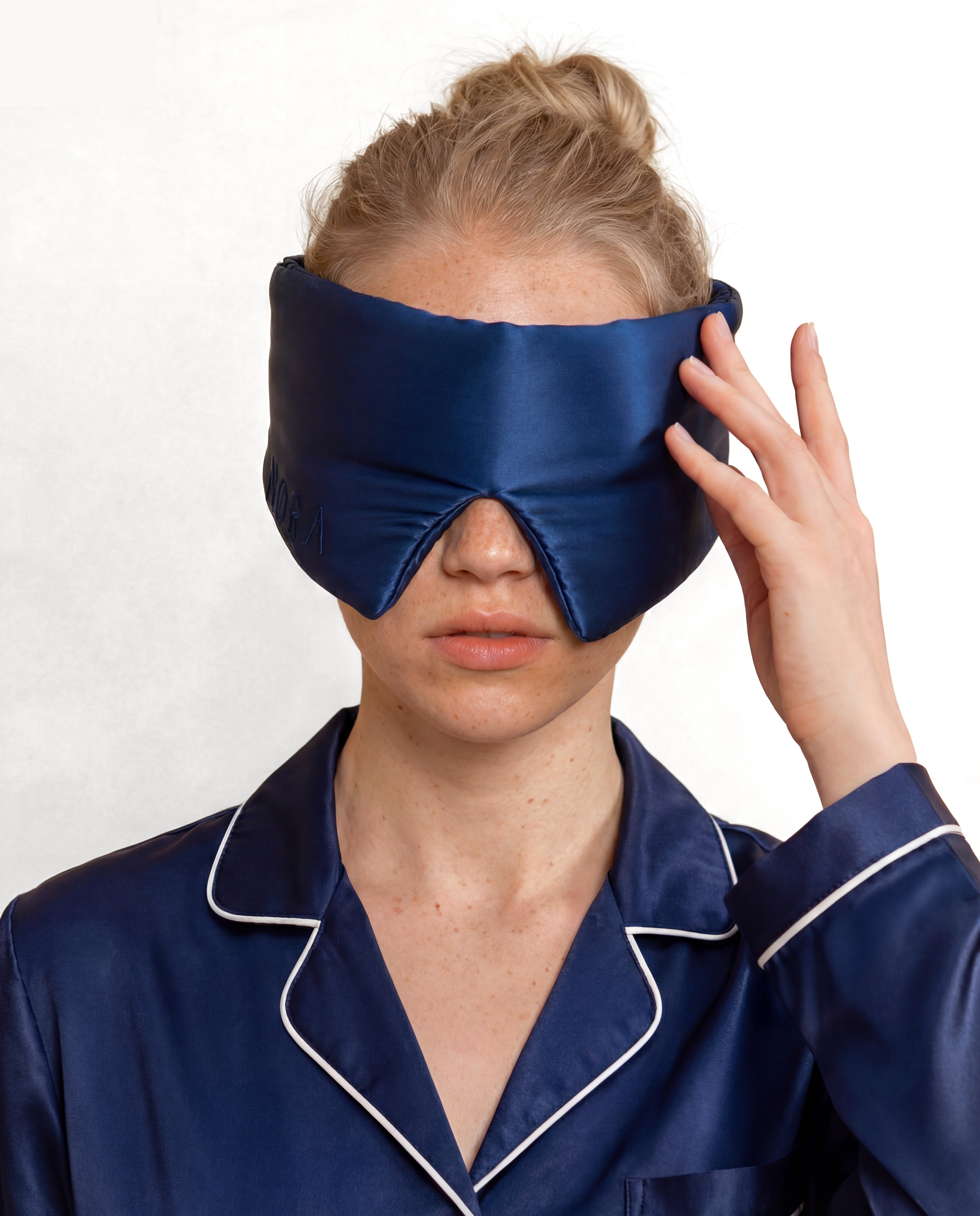 Navy Silk Sleep Mask