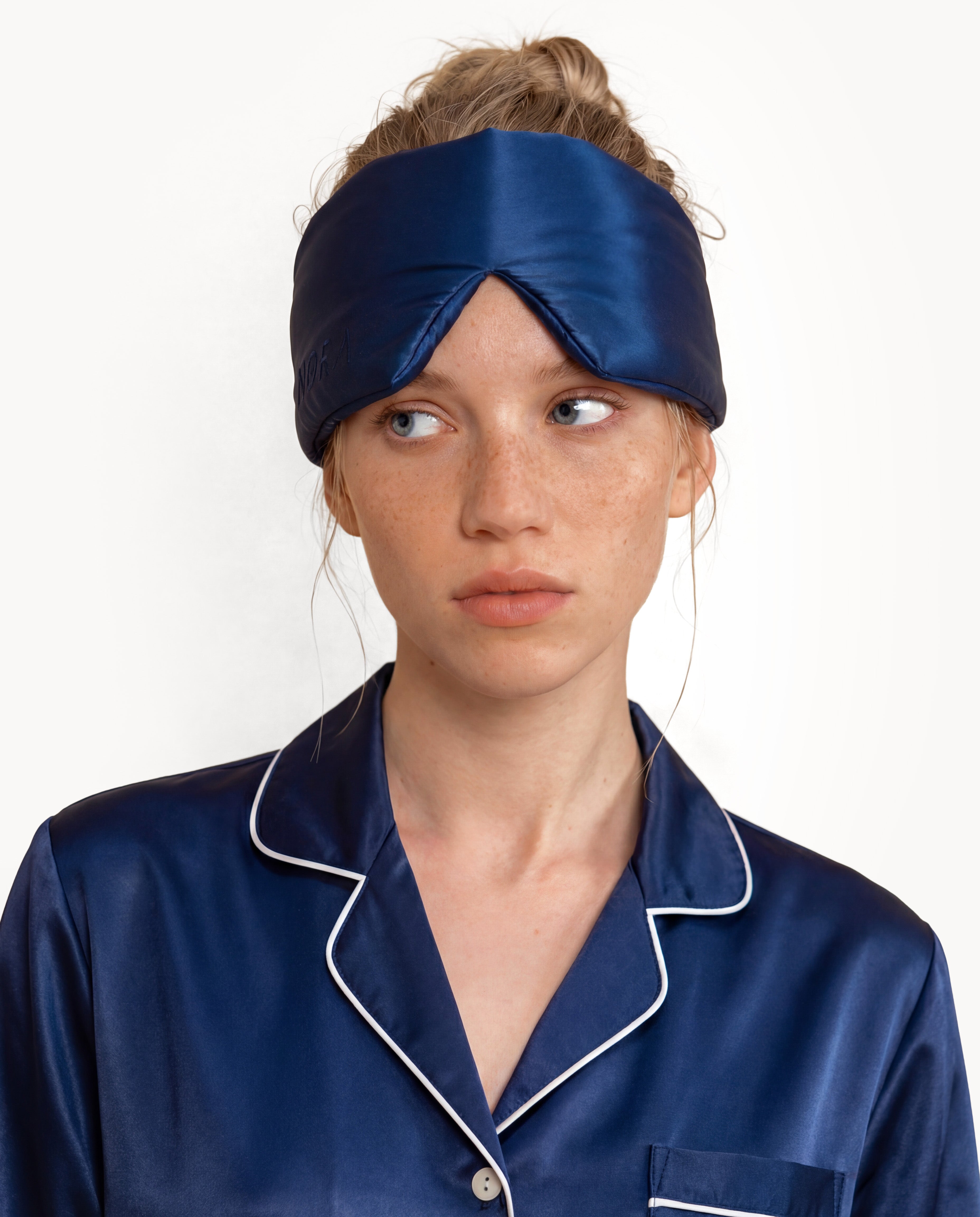 Navy Silk Sleep Mask