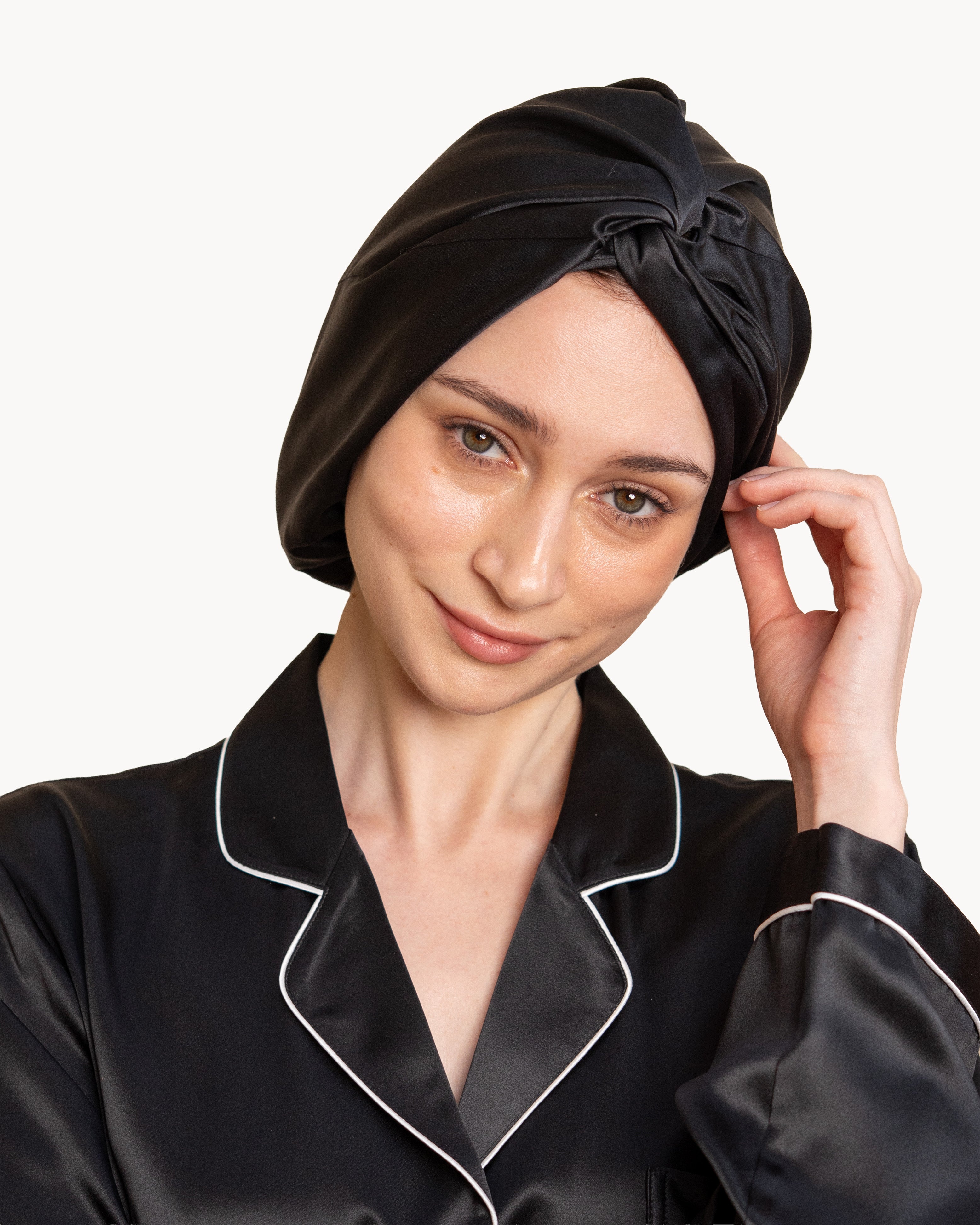Black Silk Bonnet