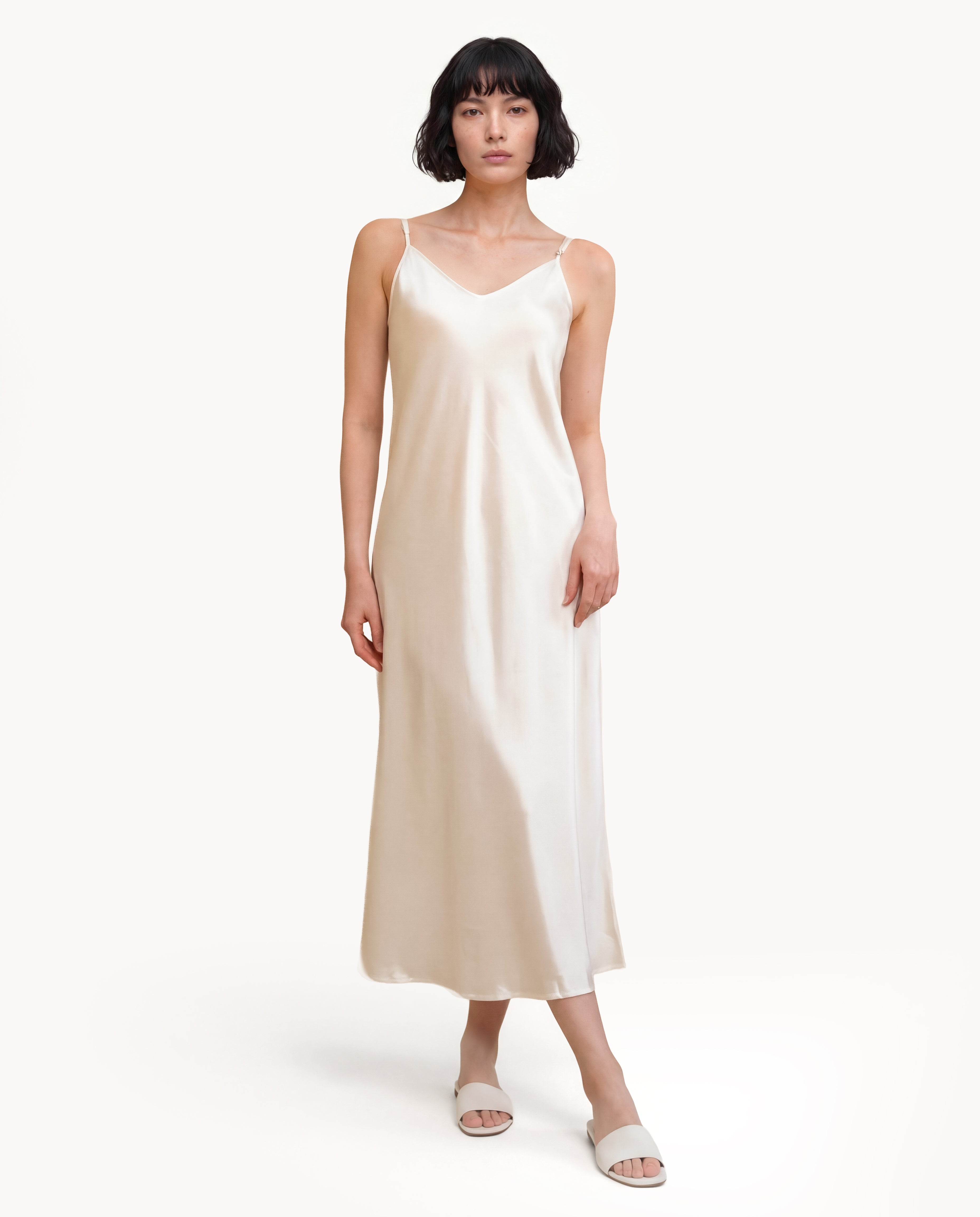 Ivory Silk Slip Dress