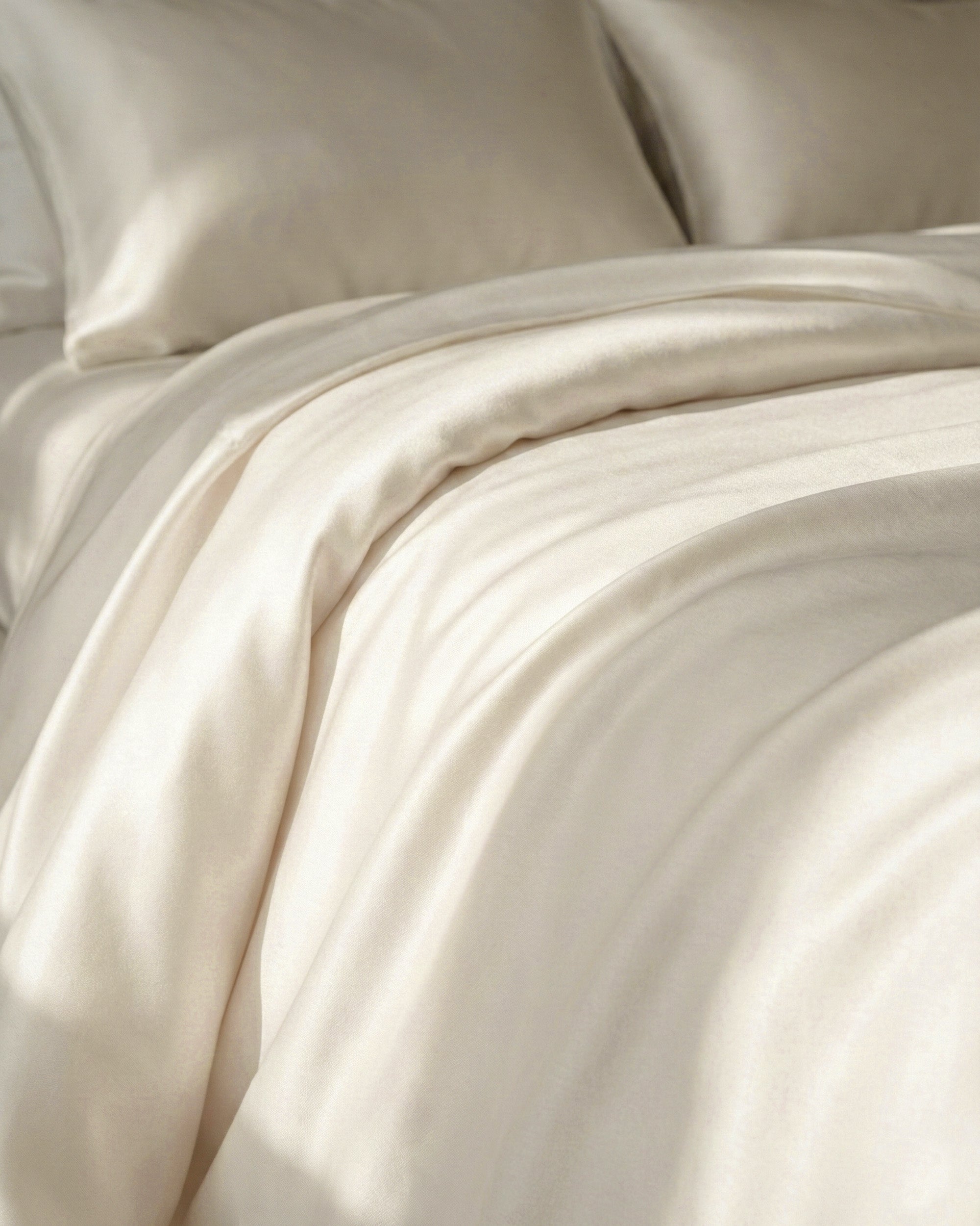 Ivory Silk Duvet Cover