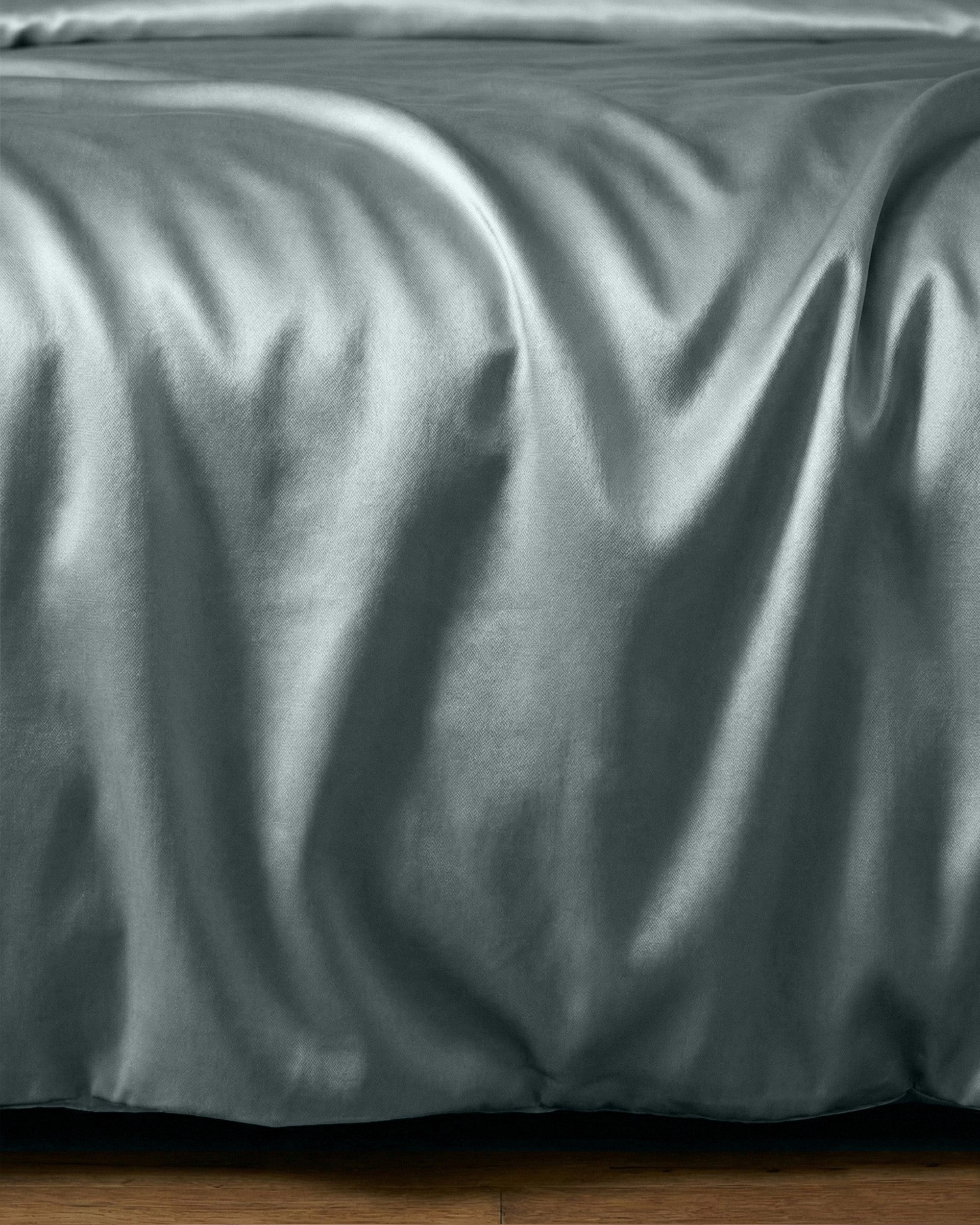 Silver Silk Duvet Cover