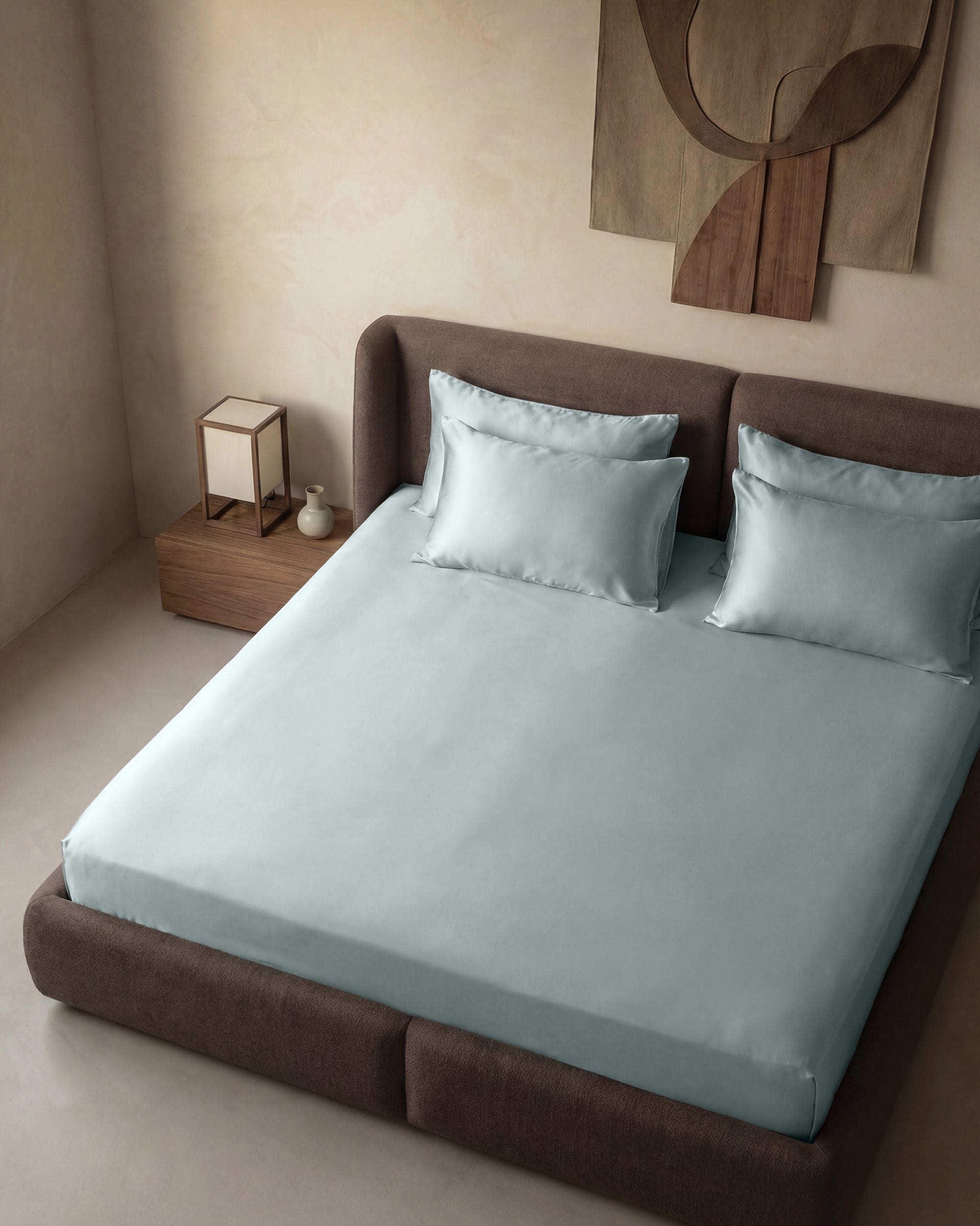 Silver Silk Fitted Sheet