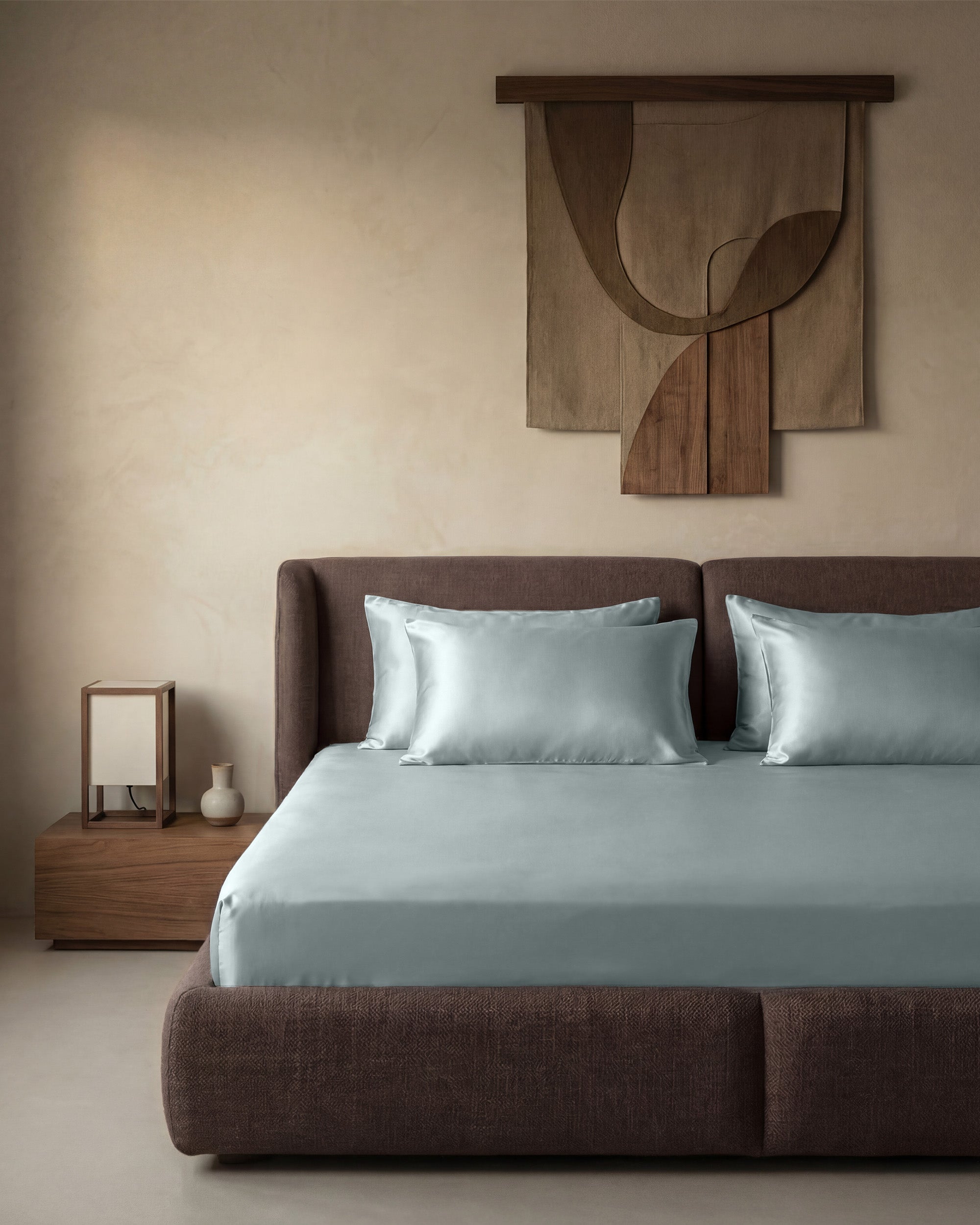 Silver Silk Fitted Sheet