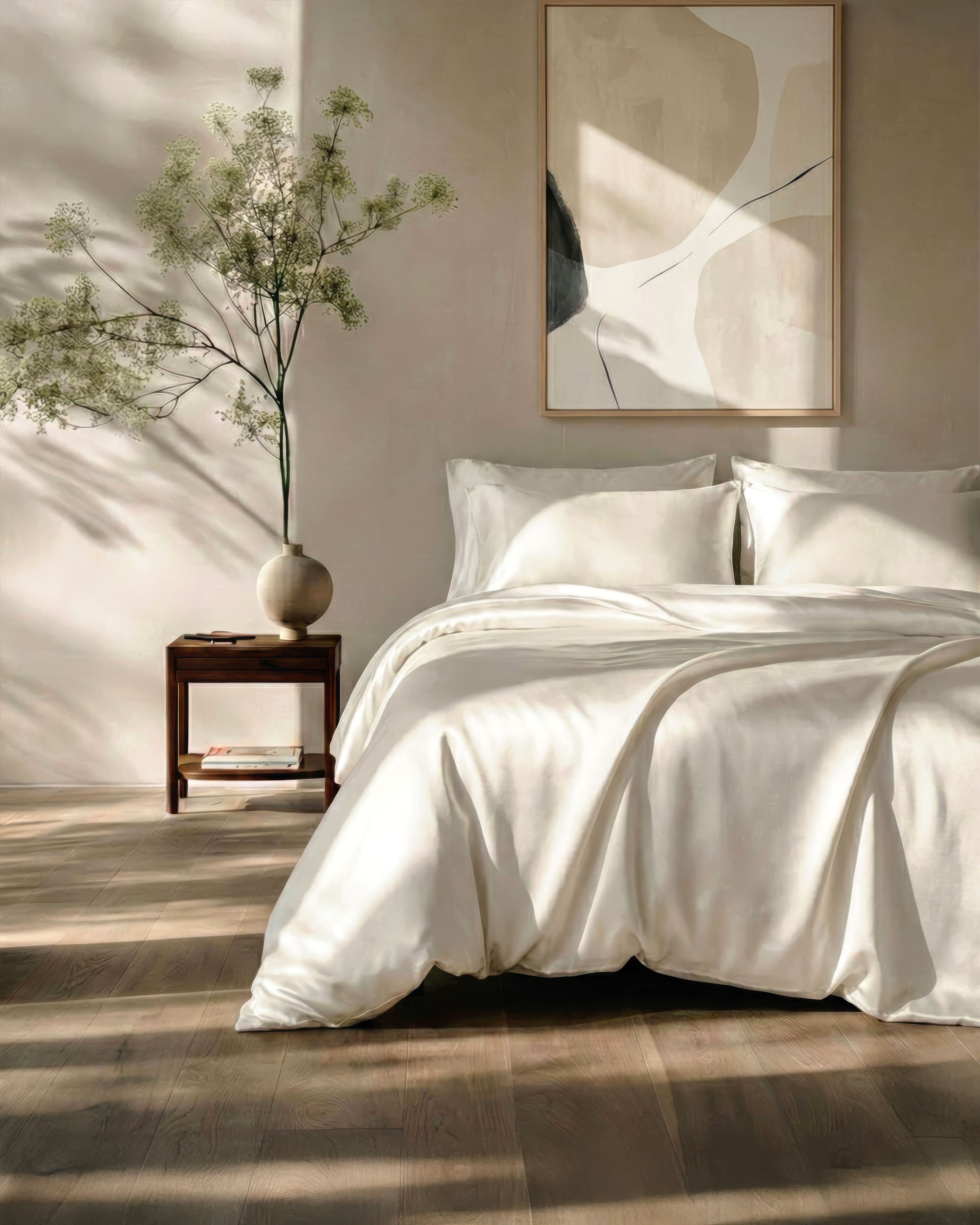 Ivory Silk Pillowcase