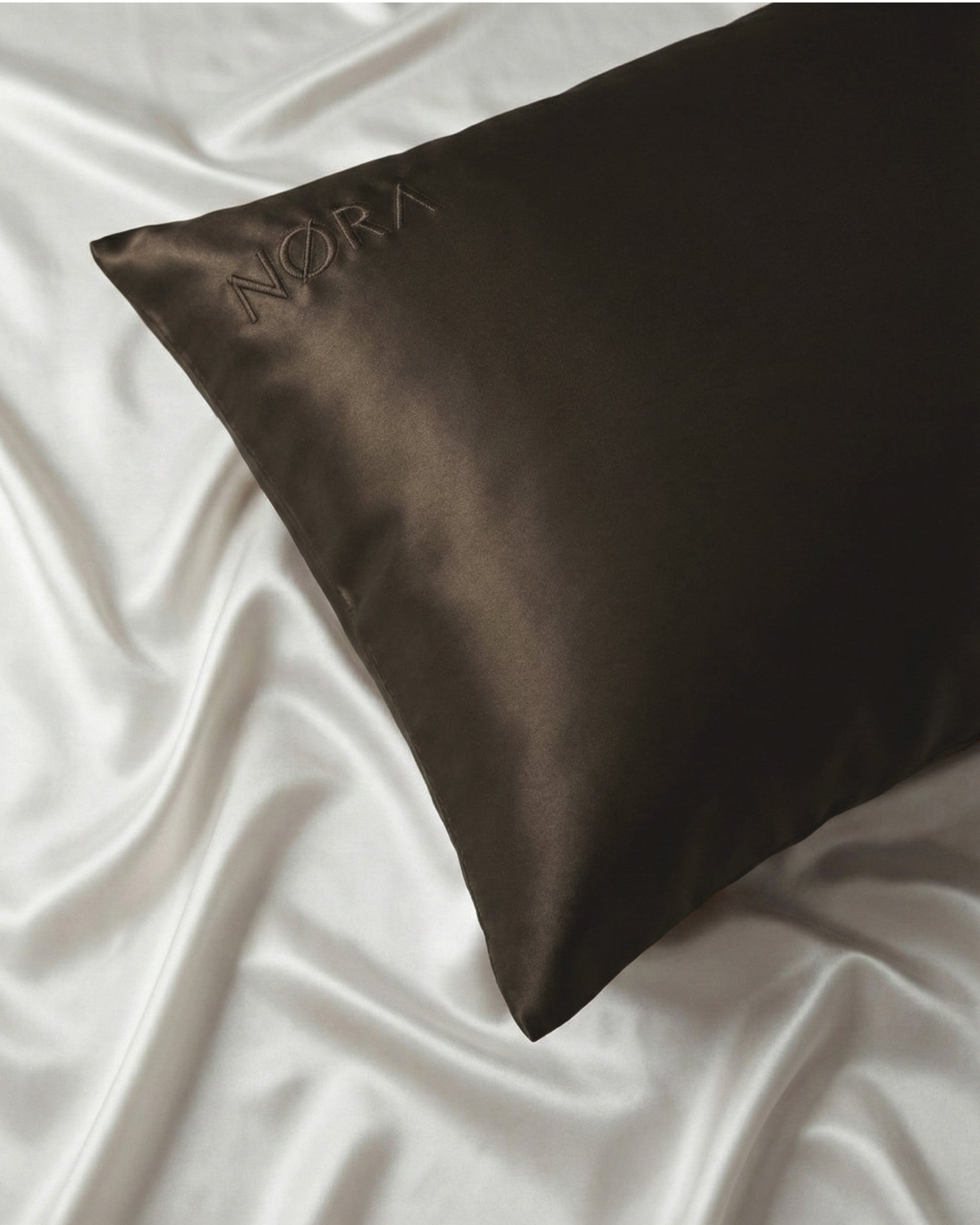 Brown Chocolate Silk Pillowcase
