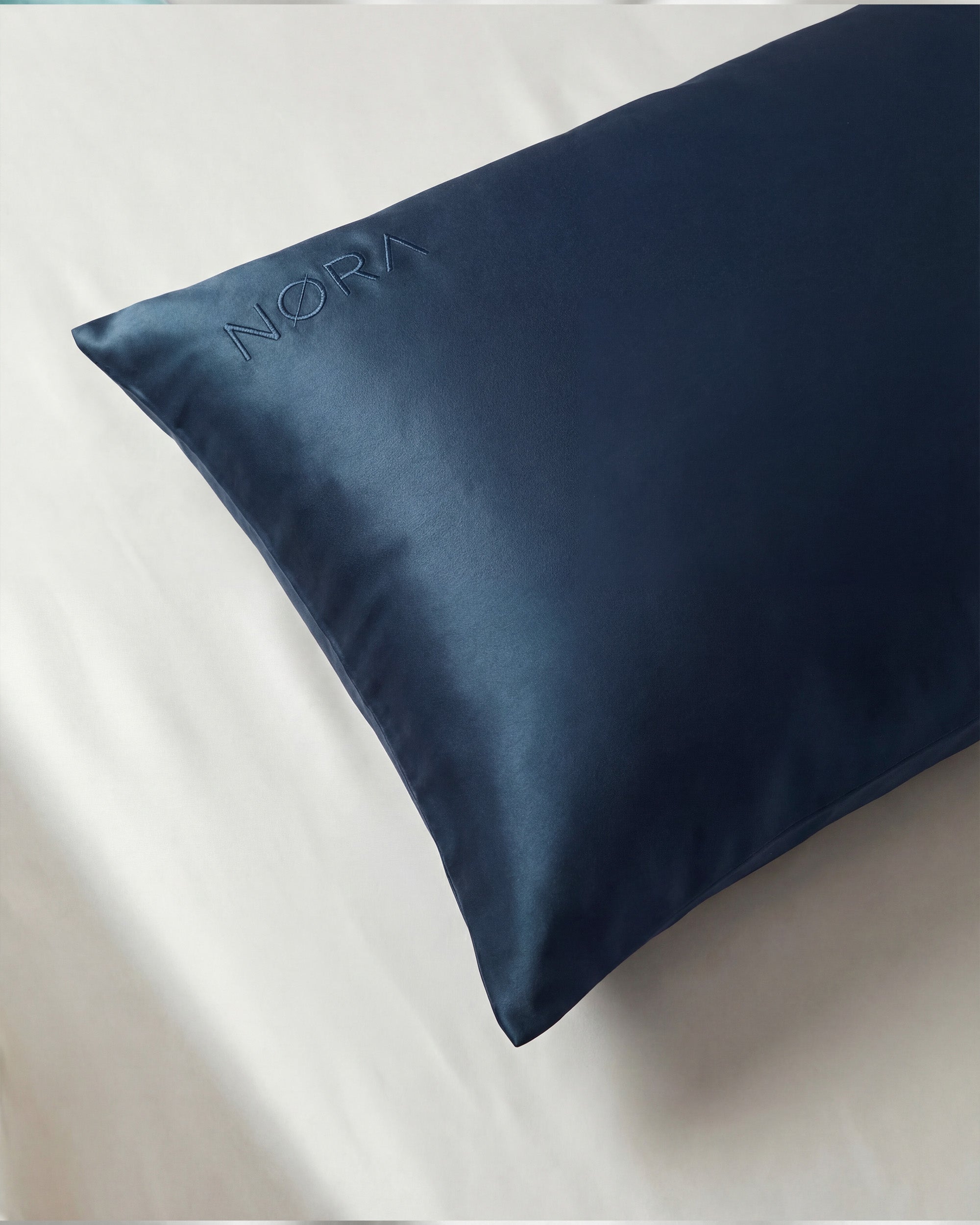 Navy Silk Pillowcase