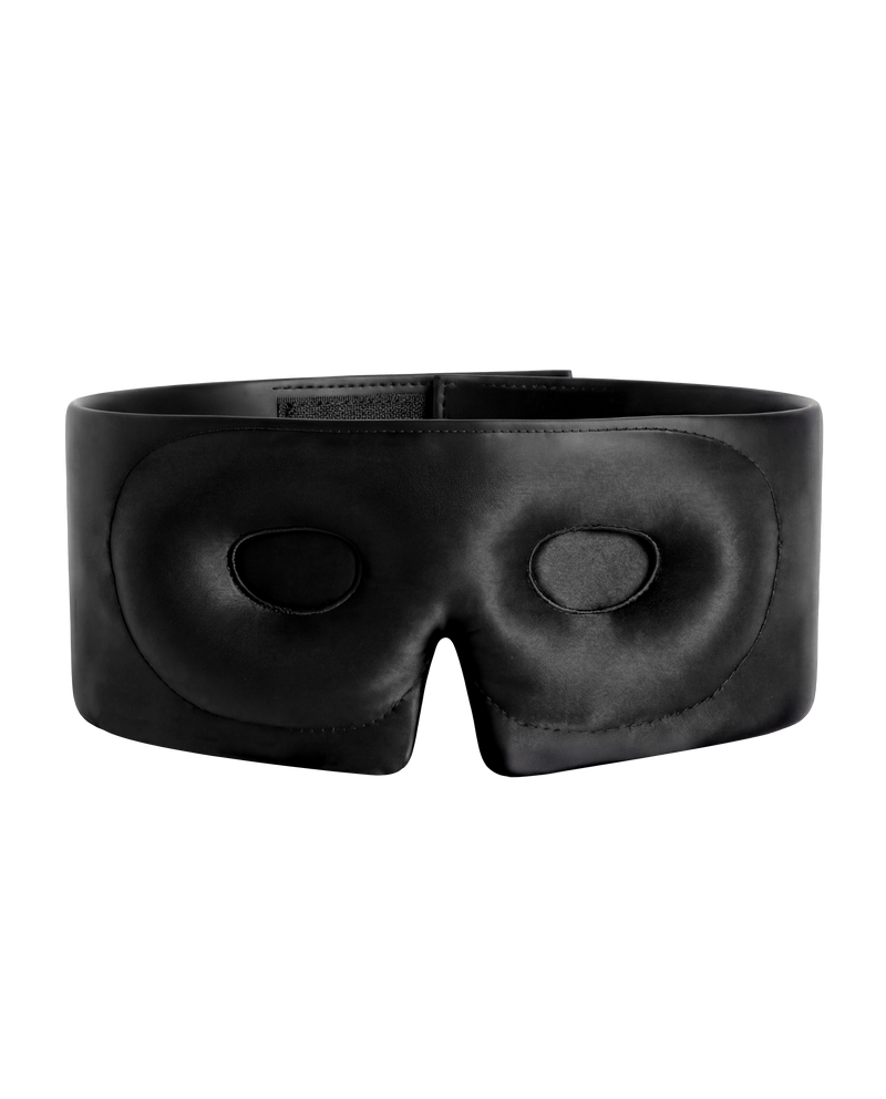 Black Contoured Silk Sleep Mask