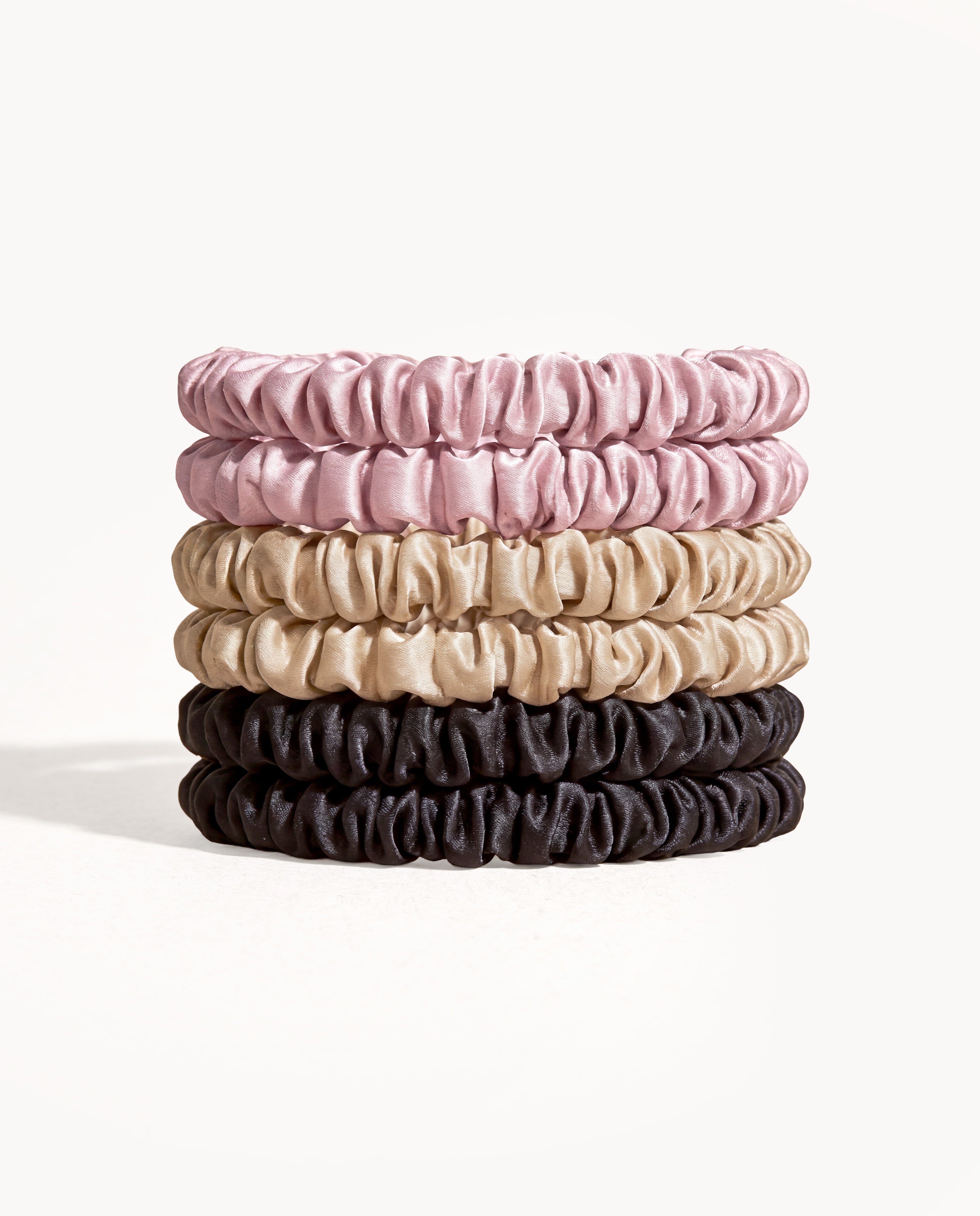 Trinity Skinny Silk Scrunchies