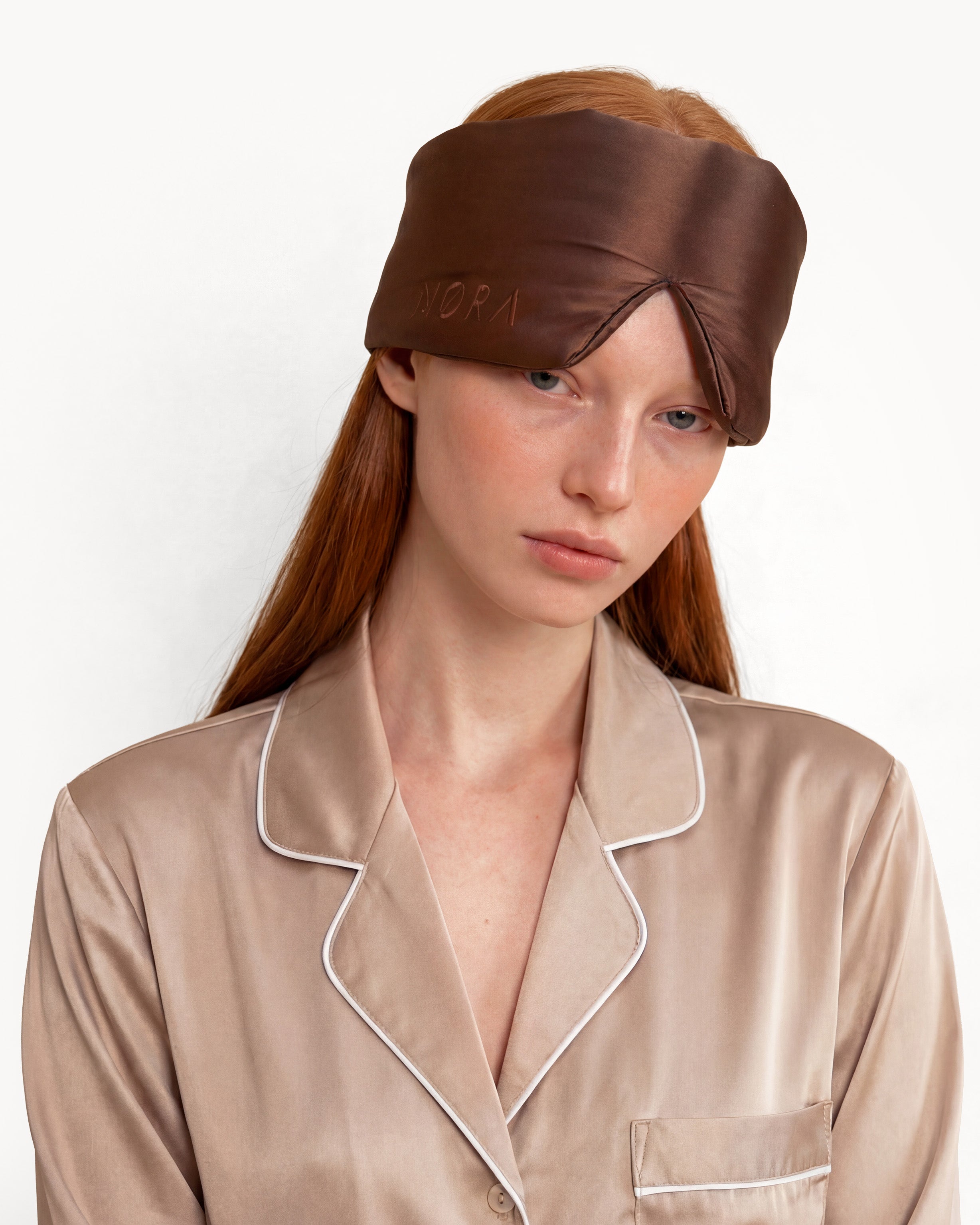 Brown Chocolate Silk Sleep Mask